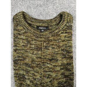 Relativity XL Olive & Brown oversized Knitted Sweater With Side Ties fall cozy